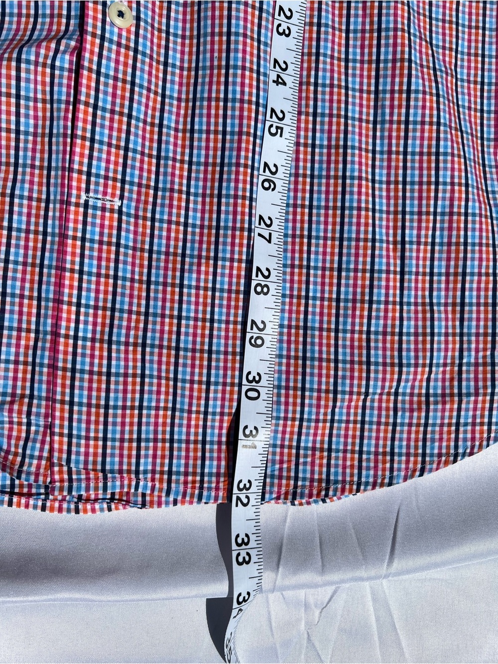 Peter Millar Men’s Red and Blue Checked Button-Down Shirt - Picture 8 of 8